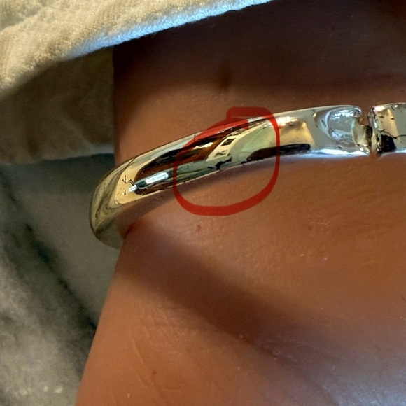 Silver Tone Flower Bracelet Rhinestones Secure Clip Closure Fashion Jewelry - Picture 7 of 14